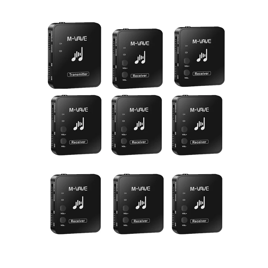 Беспроводная система M-vave WP-10 2 4G Встроенный перезаряжаемый аккумулятор приемник