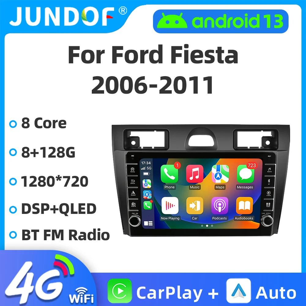 Автомагнитола на Android для Ford Fiesta Mk VI 5 Mk5 2002-2008 Автомобильная Мультимедийная