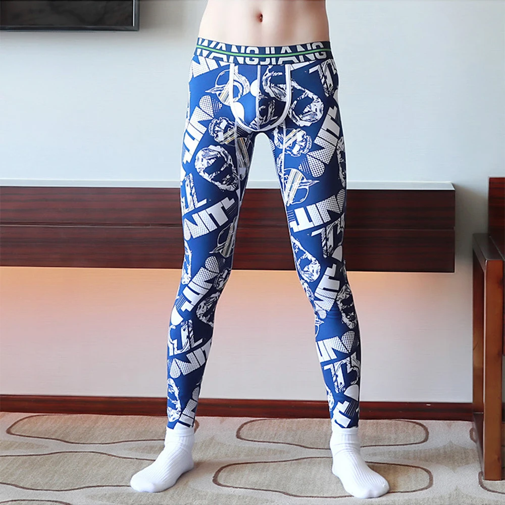 

Men‘s Thermal Underwear Long Sleeves Leggings Soft Ports Trousers Warm Base Bottoms Leggings Man Winter Warmer Pants