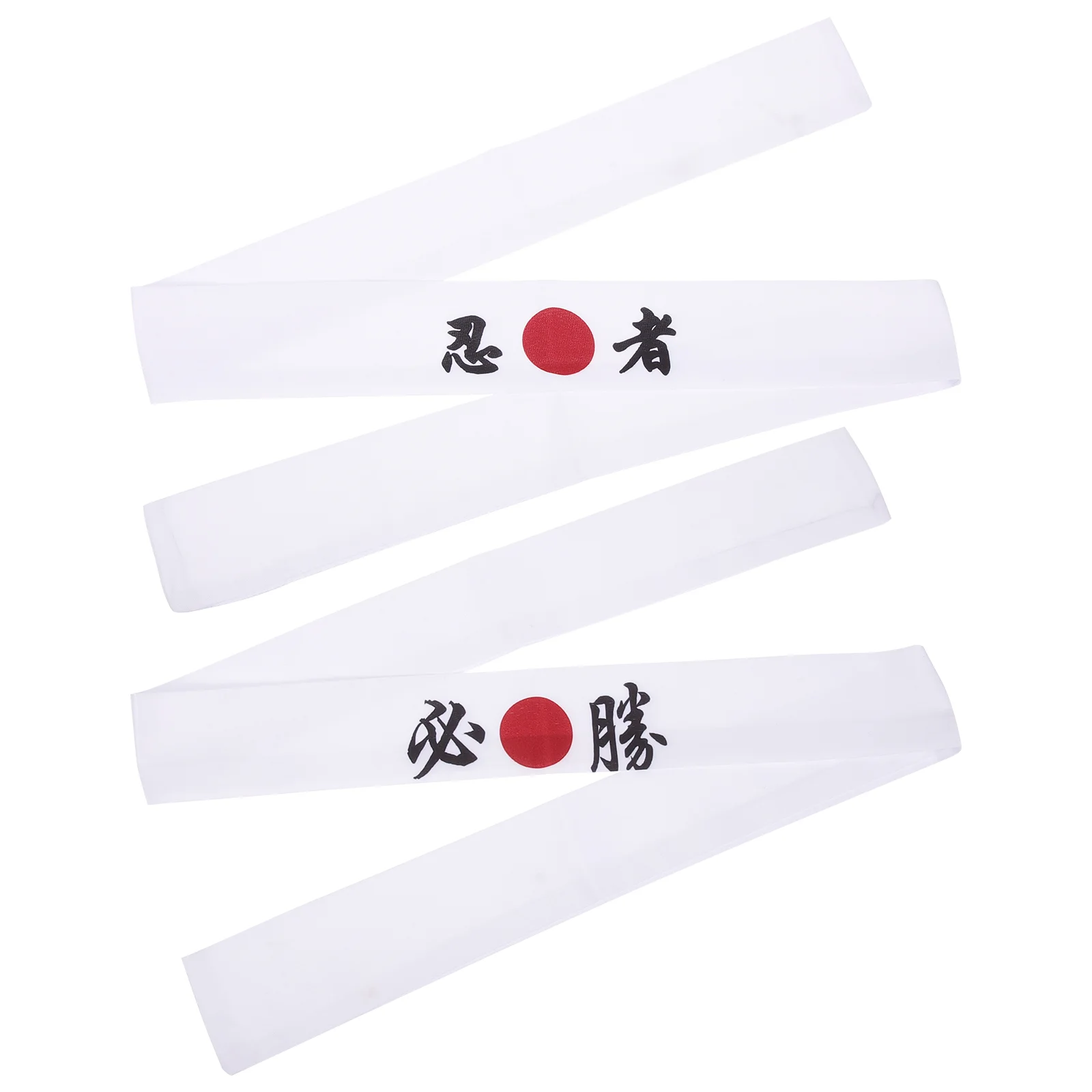 

2 Pcs Boho Outfits Ninja Headband Karate Sports Cooking Kitchen 100X5X0.1CM Chef Accessory White Cotton Home Miss