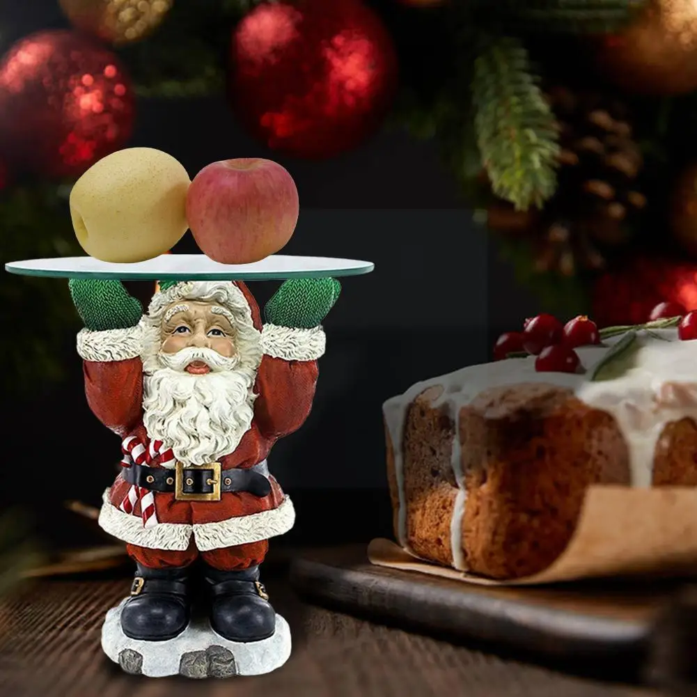 

Рождественская Праздничная подставка для Деда Мороза, тарелка для фруктов, десерт, домашняя Самостоятельная тарелка, поднос для торта, Деко...