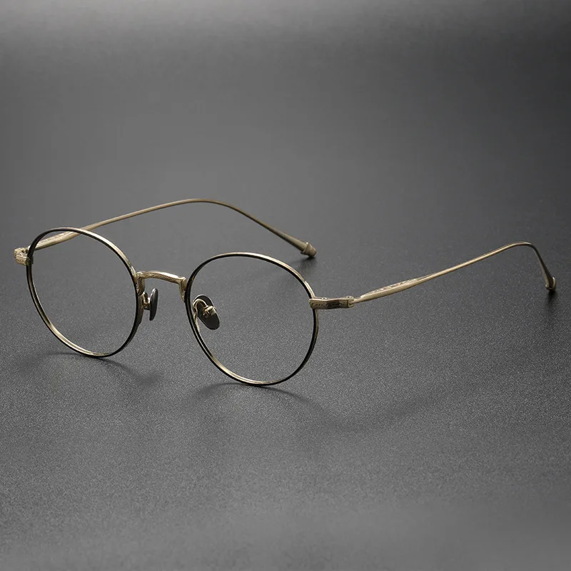 

Brand Design Titanium Spectacles Men 2023 New Full Rim Round Myopia Optics Prescription Eyeglass Frames Eyeglasses Women M3103