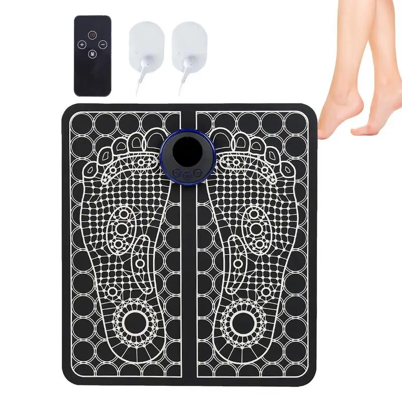 

EMS Foot Massager Pad 8 Modes 19 Levels Reflexology Foot Acupoint Massage Muscle Stimulation Relief Pain USB Rechargeable