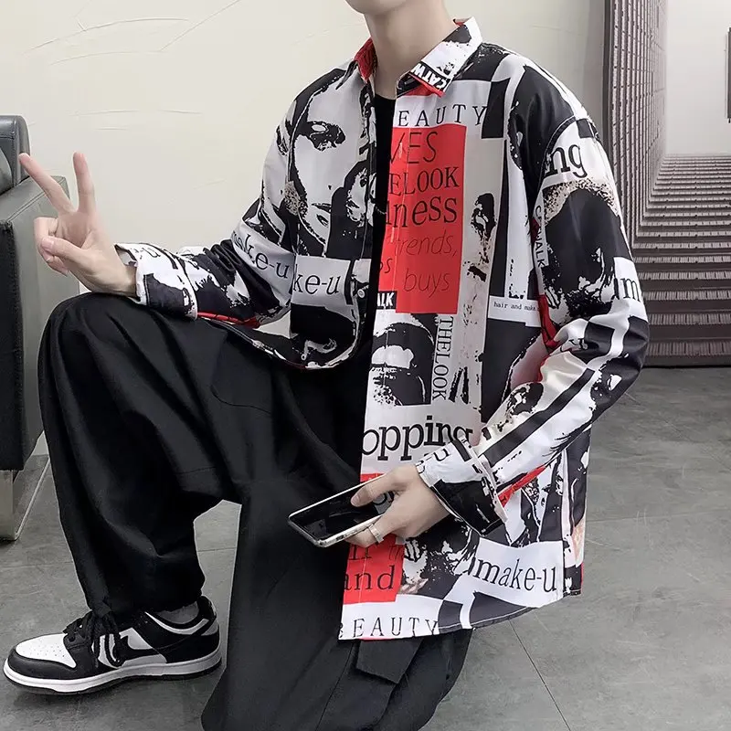 Spring and Autumn Ins Korean Version of The Trendy Handsome Shirt Style All-match Hip-hop Youth Jacket