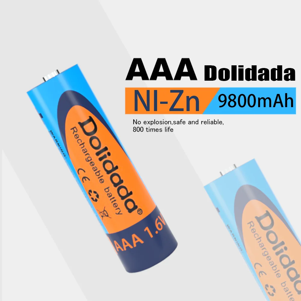 

Более стабильный срок службы аккумулятора AAA, 1,6 в, 9800 мАч, в 5 раз превышает срок службы аккумулятора серии 1,5 в