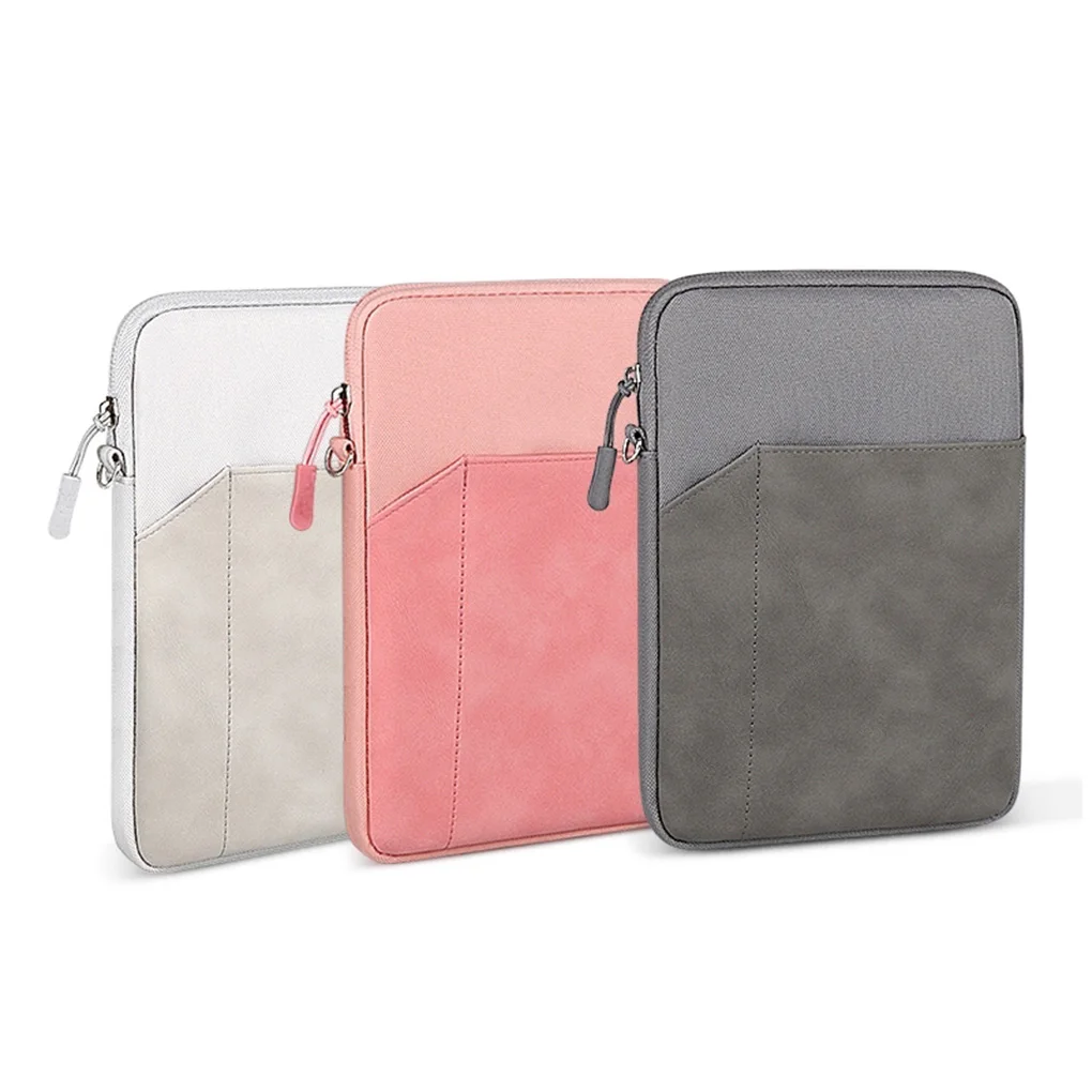 

Tablet Bag Carry Case Portable Waterproof Sleeve Organizer Pouch Replacement for iPad 7 9-10 8 Inch Light Gray