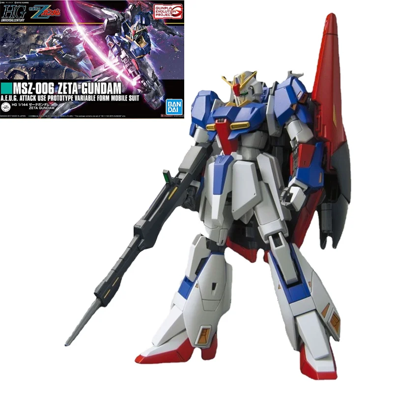 

Оригинальная Сборная модель Bandai в комплекте, аниме фигурка HGUC 1/144 MSZ-006 ZETA Gundam Gunpla, аниме экшн-фигурка, игрушка, подарок для детей