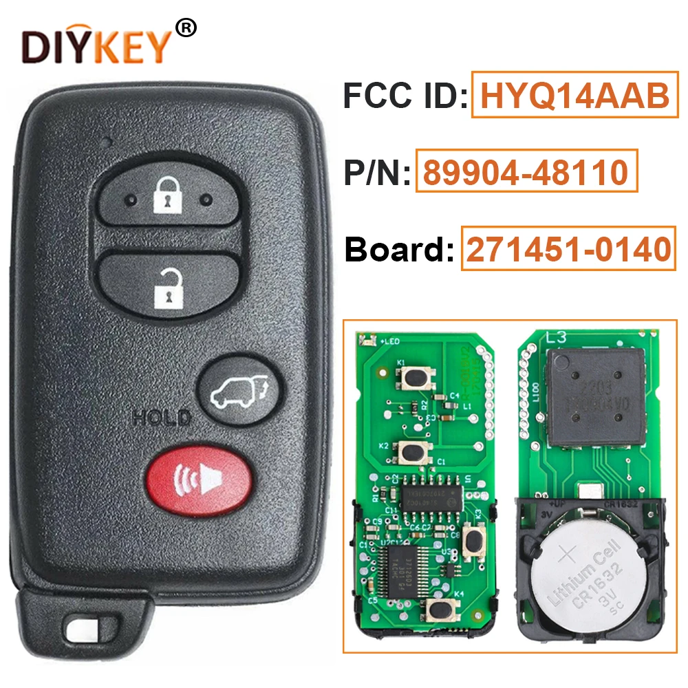 

ФКС: HYQ14AAB 314,3 МГц, идентификатор платы: 271451-0140 4B для Toyota Highlander RAV4 Sequoia P/N: 89904-48110