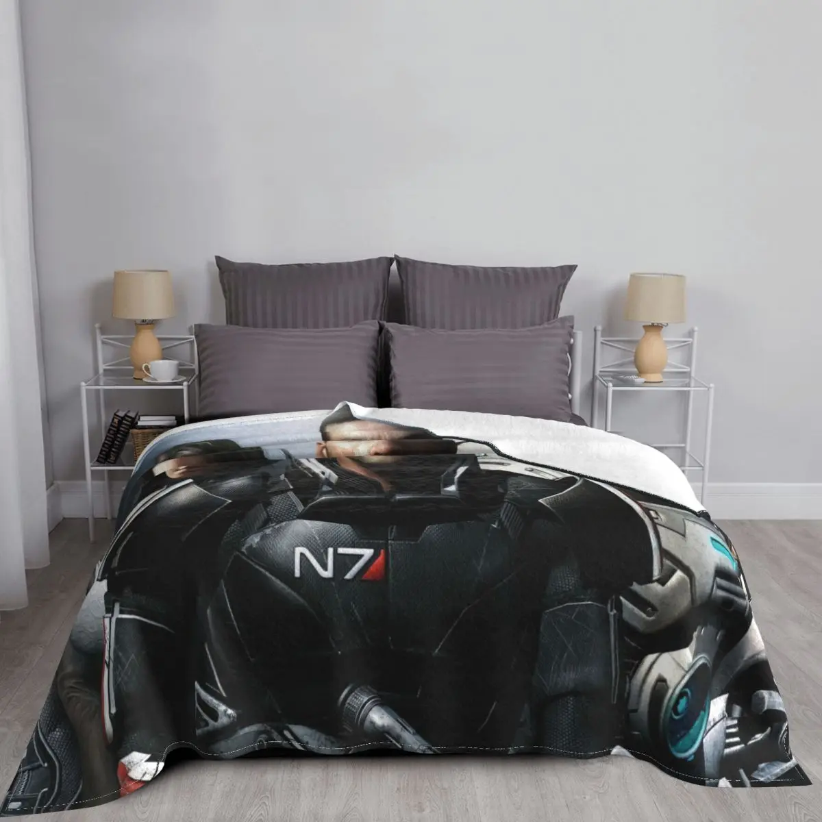 Игровое одеяло Mass Effect Asari Фланелевое мягкое флисовое покрывало | Дом и сад