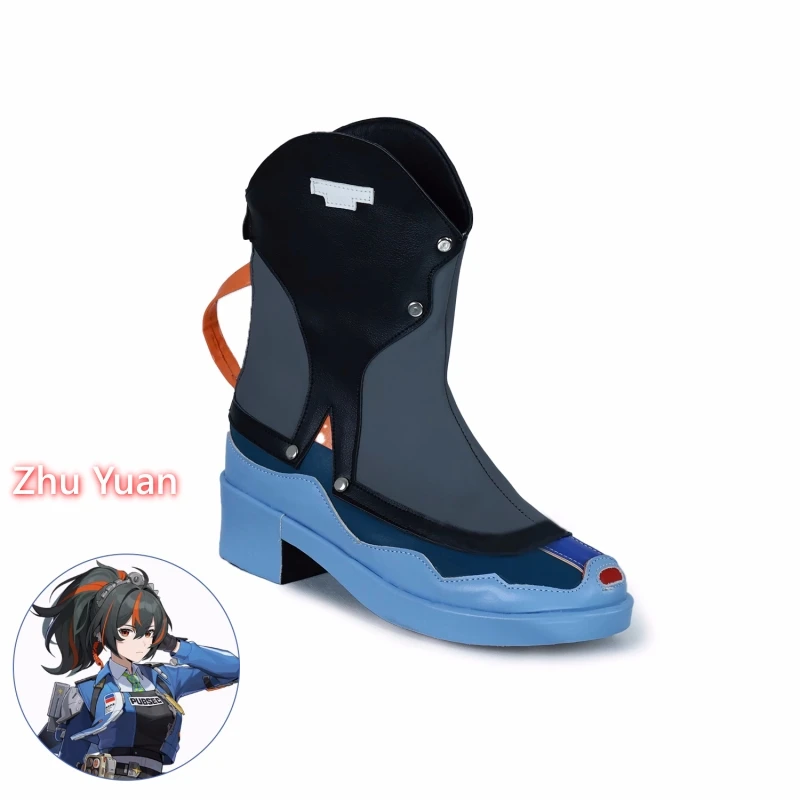 Zhu Yuan Обувь для косплея Zenless Zone Zero Женские крутые ботинки из искусственной кожи