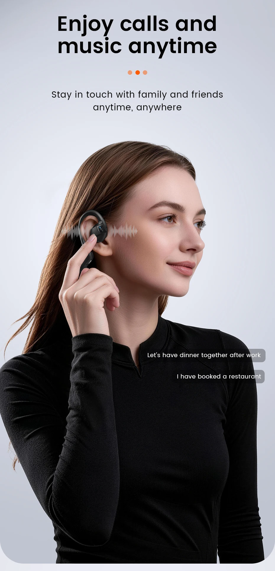 Беспроводные спортивные наушники E12 Smart Bone Conduction с камерой 8 МП, AI-переводом, записью видео и Wi-Fi передачей данных (art.: 3920dc8b380e1) - 3920dc8b380e1