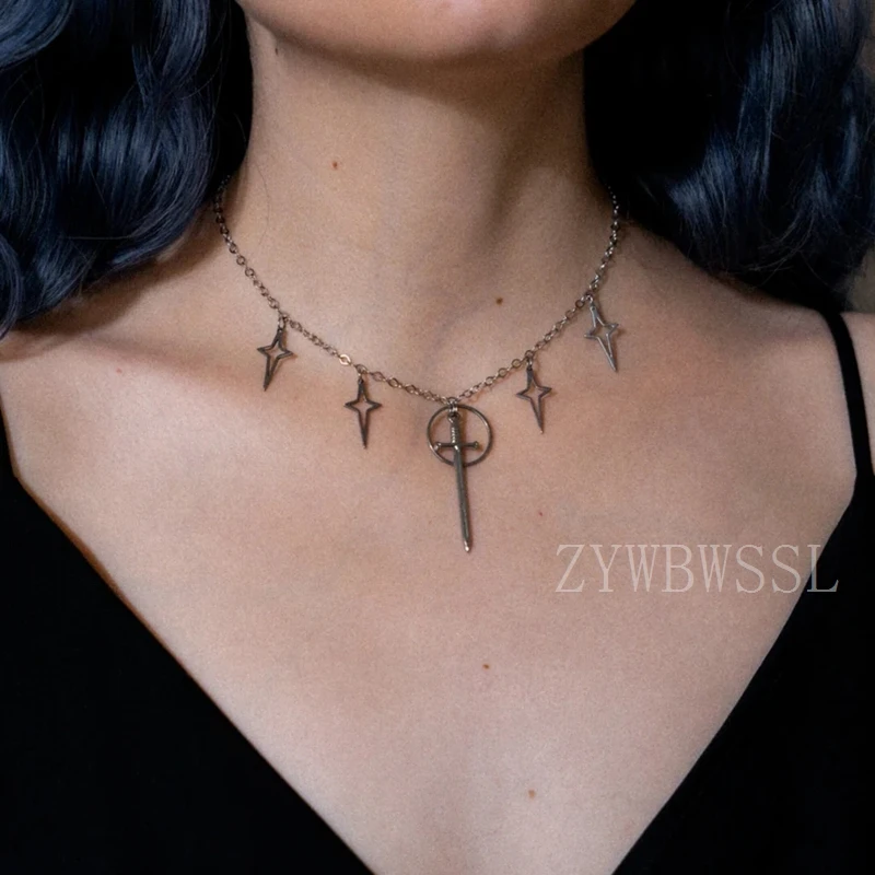 Цепочка с подвеской в стиле эльфия колье из нержавеющей стали ювелирные изделия