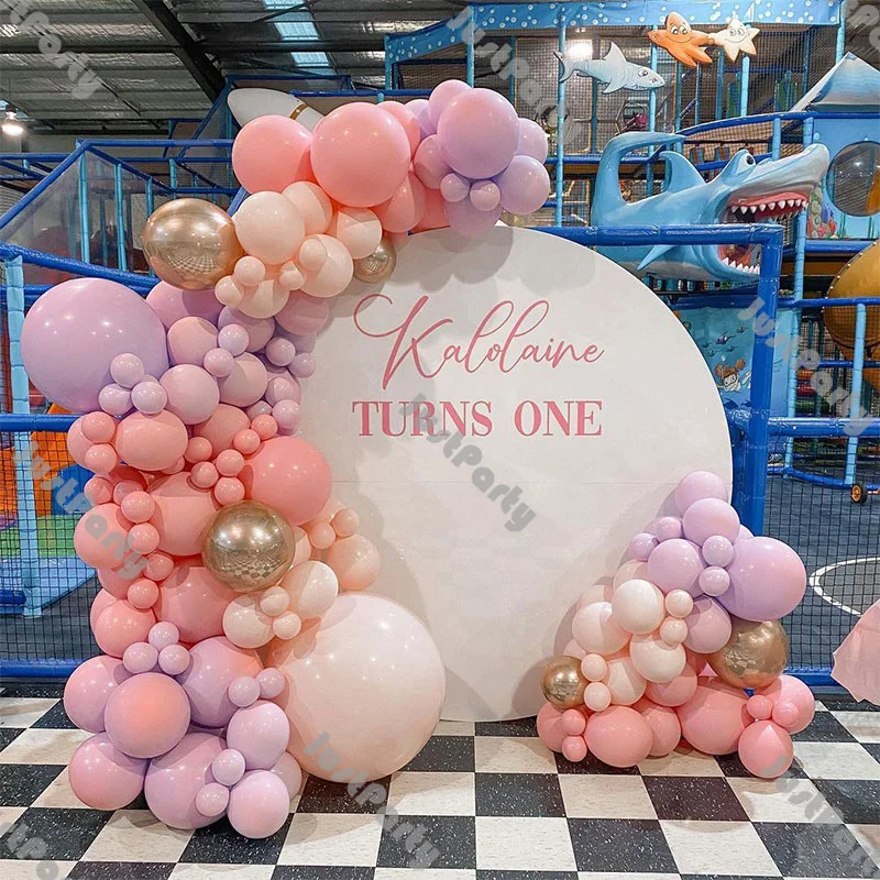 

142pcs Matte Peach Baby Shower Balloons Arch Pink Wedding Decoration Doubeld Blush Nude Balloon Garland Kit Birthday Party Decor