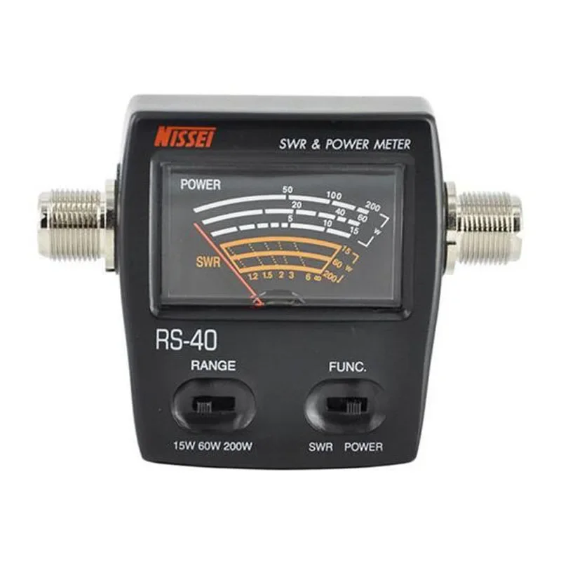 Оригинальный NISSEI RS-40 SWR измеритель мощности двухдиапазонный VHF UHF 144/430 МГц 15 Вт 60 200
