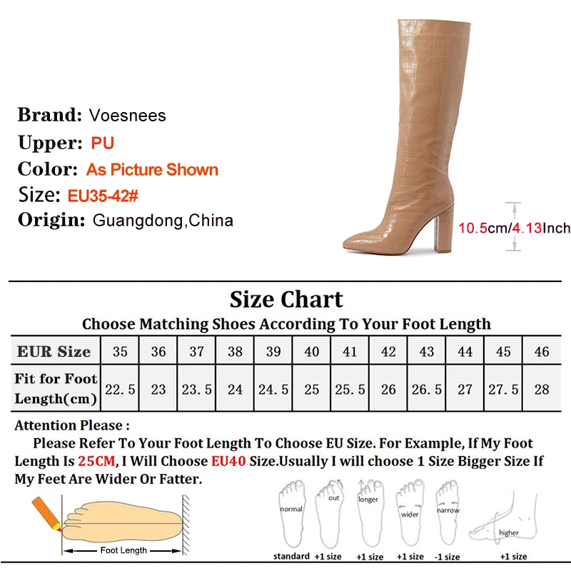 Черные женские сапоги до колена модная мотоциклетная обувь с острым носком