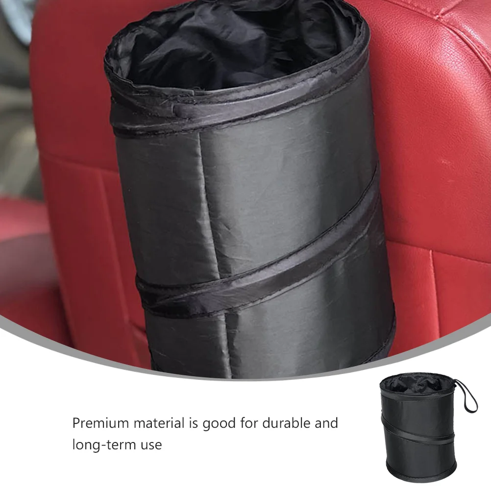 

Car Bin Trash Can Garbage Outdoor Basket Auto Storage Enough Organizer Rubbish Water Waste Trashcan Proof Up Collapsible