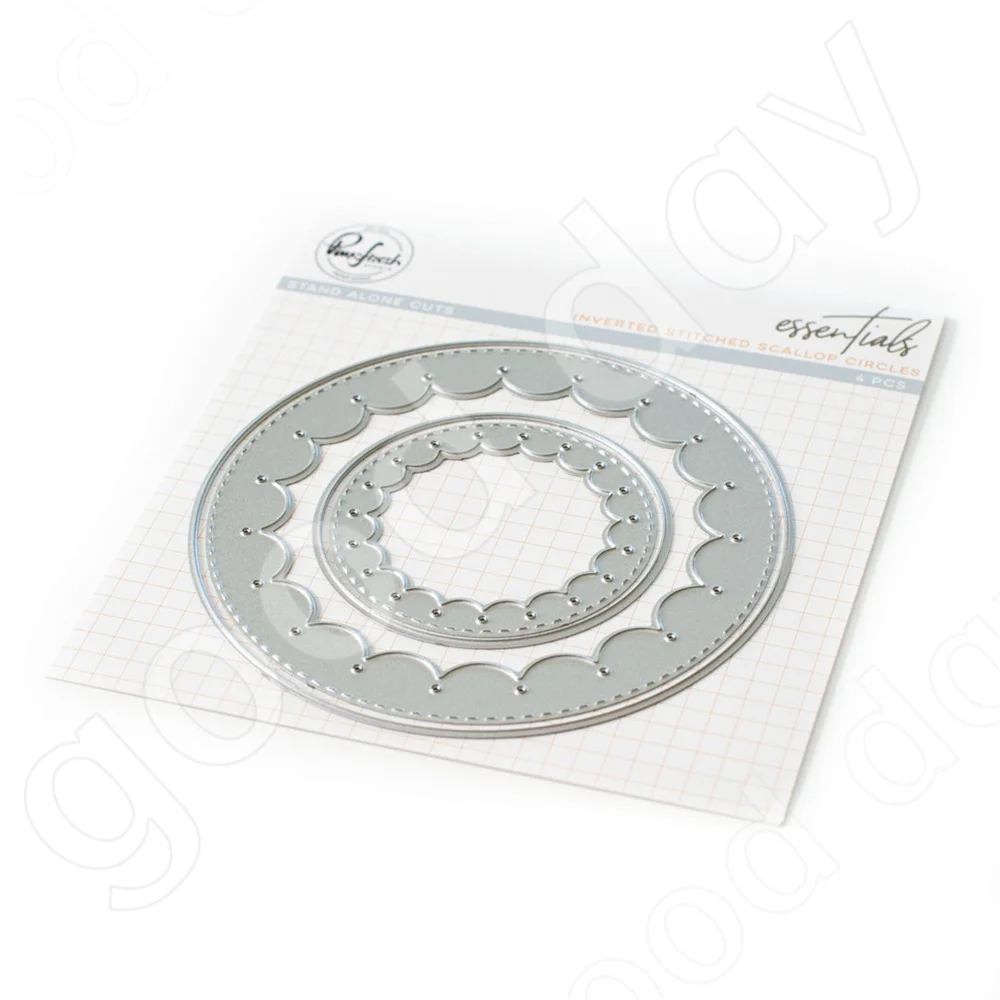 

2022 Easter,inverted Stitched Scallop Circle Die Set,metal Cutting Dies Scrapbooking Diy Decoration Craft Embossing