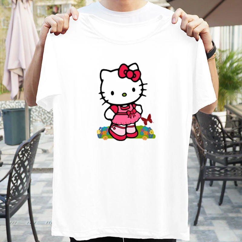 

Sanrio Hello Kitty Women's 2022 T-Shirts Short Sleeve Tops Harajuku Women's Gothic Kawaii Tops Oversized T-Shirts Y2k Tops