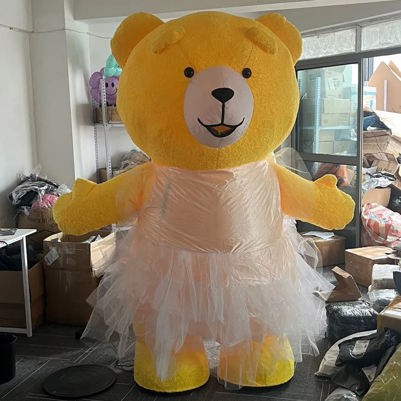 Гигантский надувной мишка тедди 2 6 м костюм для косплея взрослых нарядное платье