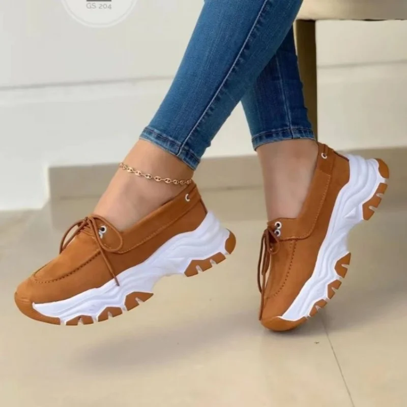 Women Sneakers Autumn New Platform Casual Breathable Walking Lace-up Women's Vulcanized Shoes Fashion Daily Female Sport Shoes