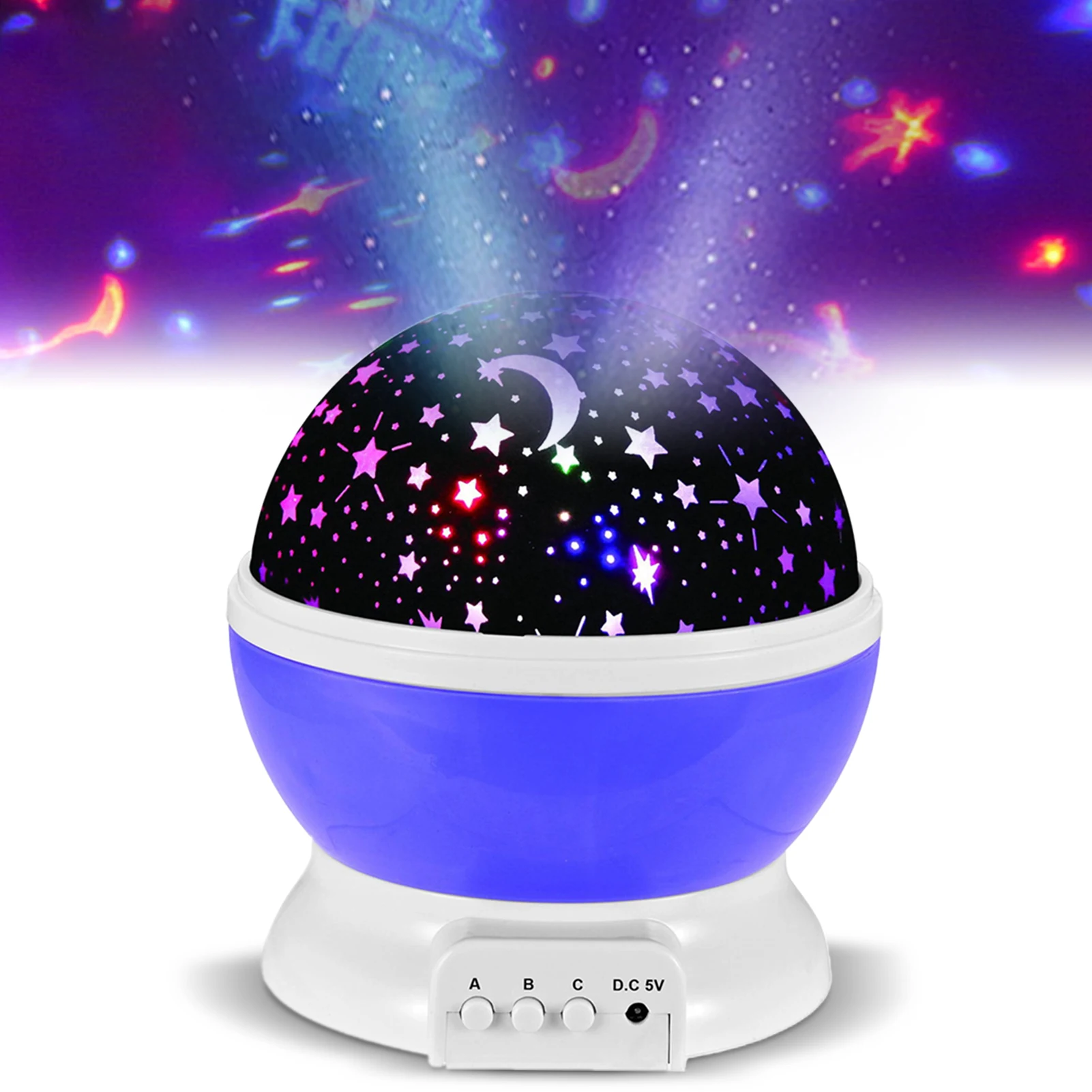 

Проектор со звездами, вращающаяся Настольная лампа с USB-кабелем, Потолочный декор, подарок для детей и взрослых