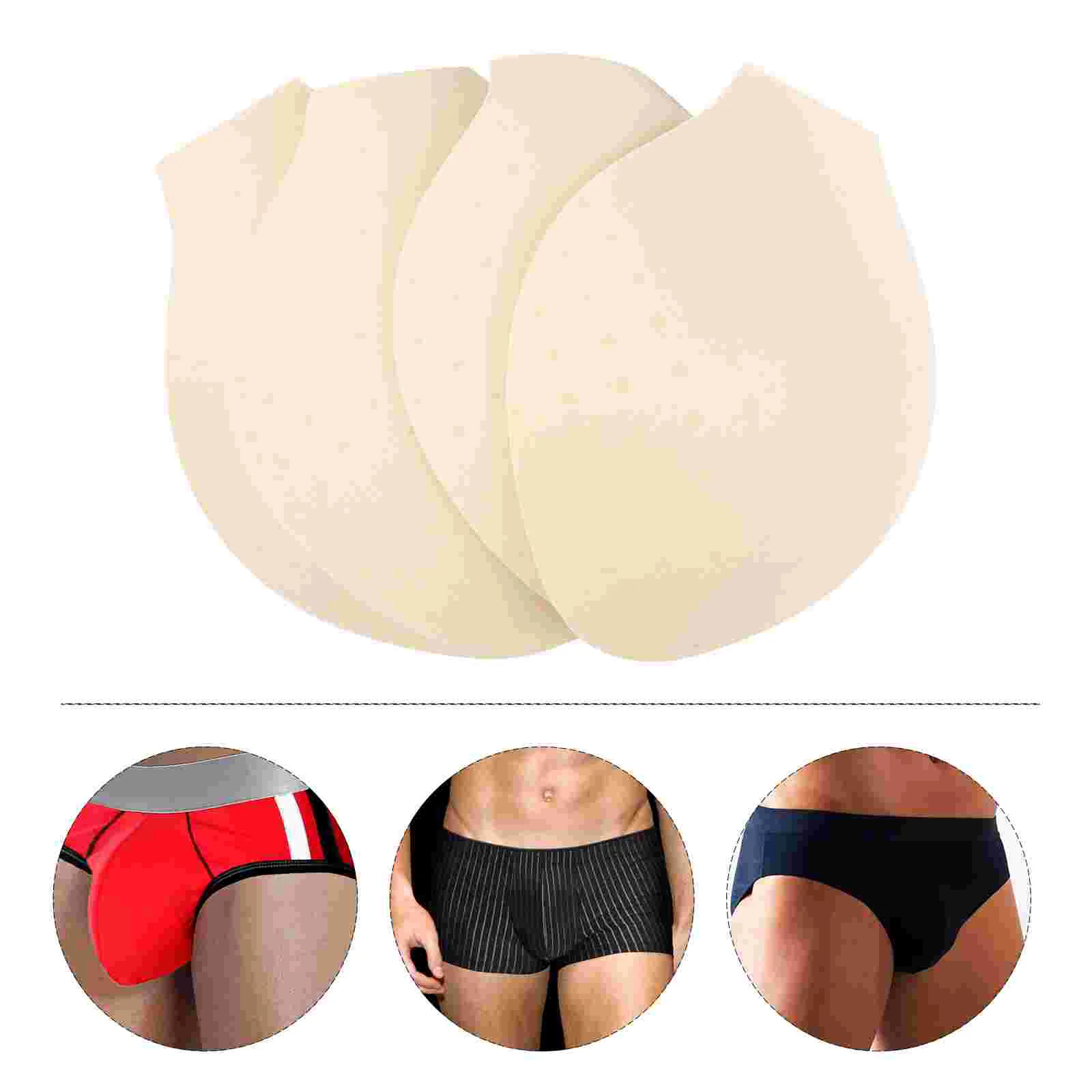 

4 Pcs Men's Panty Liner Cup Pouch Pad Swimwear Athletic Works Sports Shorts Enlarge Coaster
