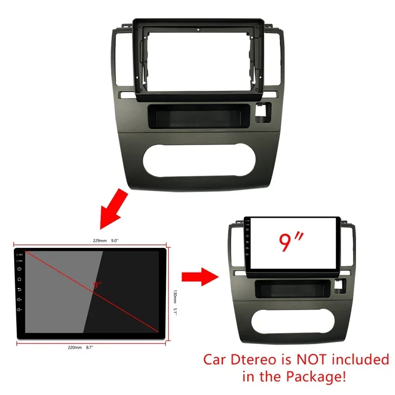 9-дюймовый 2 Din автомобильный радиоприемник с быстрой рамкой для Nissan Tiida Latio 2005-2010