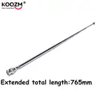 Телескопическая антенна 360 градусов, 765 мм, разъем Q9 BNC, Портативный FM-радиосканер VHF UHF TW