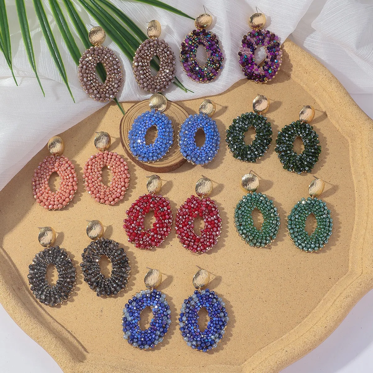 Женские серьги-кольца ручной работы