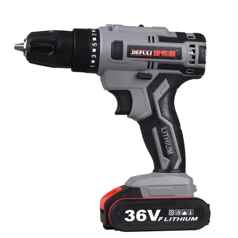 

2022 low price High-power electric hand drill 36vf 48VF electric pistol drill can be polished and polished with a metal tin sign