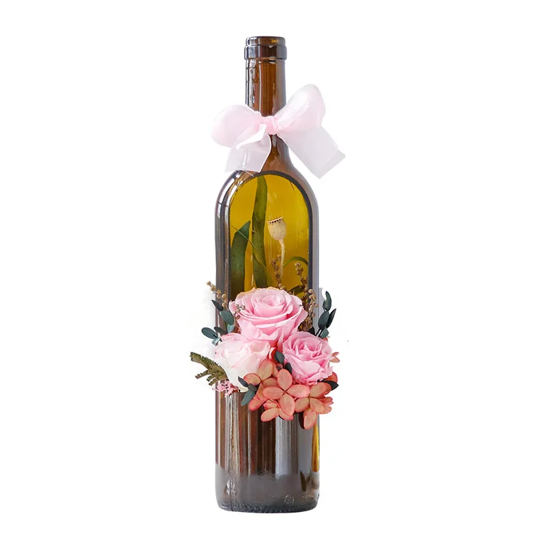 

Wine Bottle Rose,Enchanted Red Rose,Best Gifts for Her for Valentines Day,Mothers Day,Anniversary,Wedding,Birthday Romantic Gift
