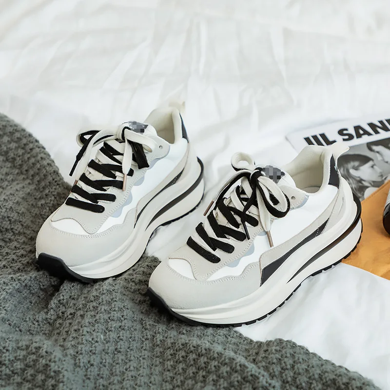 

Кроссовки женские из натуральной кожи, Повседневная модная дизайнерская обувь, на осень-зиму