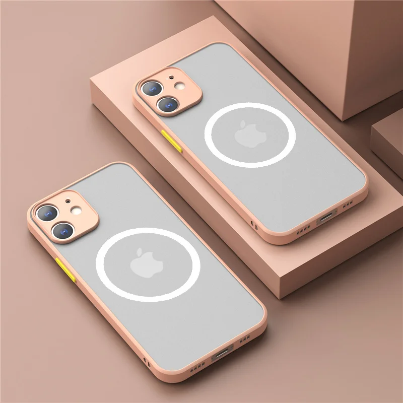 Фото Роскошный Магнитный чехол для телефона Magsafe с беспроводной зарядкой для IPhone 13 14 12 11 Pro Max Mini X XR XS 14Plus, противоударный бронированный чехол №4