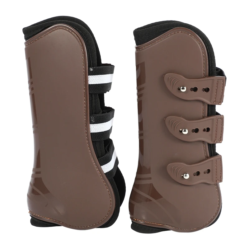 Регулируемые Наколенники Equine для ног нога лошади из искусственной кожи