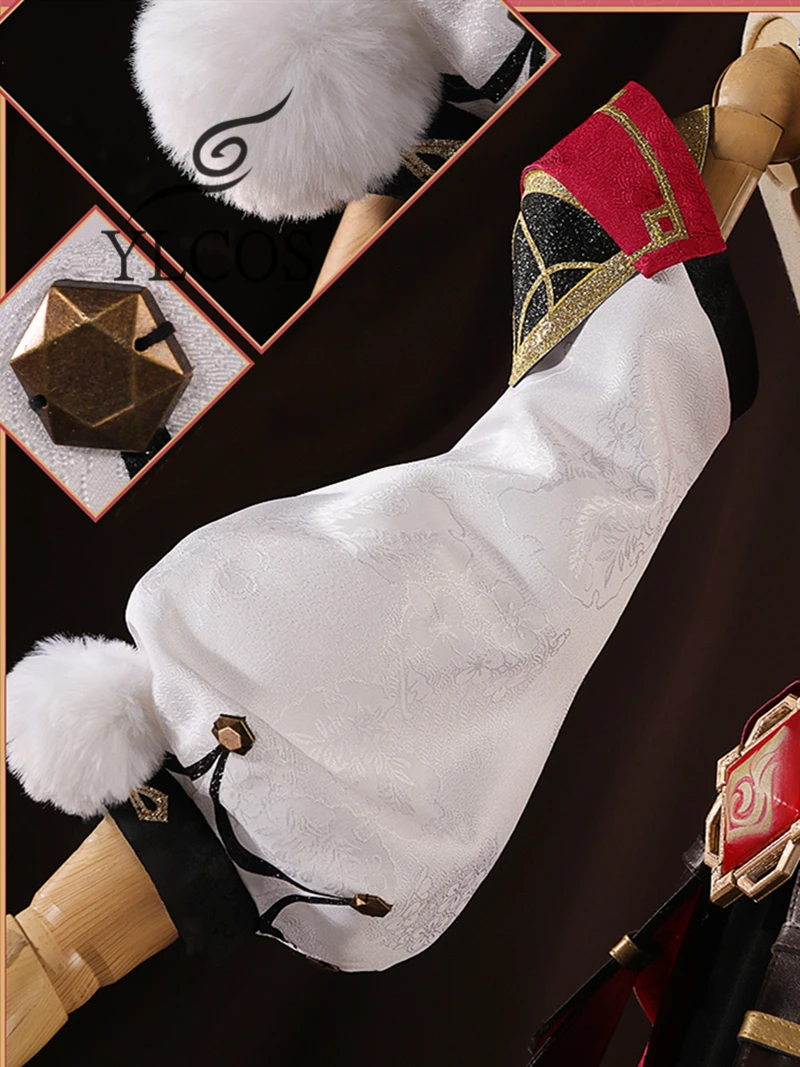 Game Genshin Impact Yanfei Cosplay Costume Wig Halloween Party High Quality Uniforms For Women Girls Suit