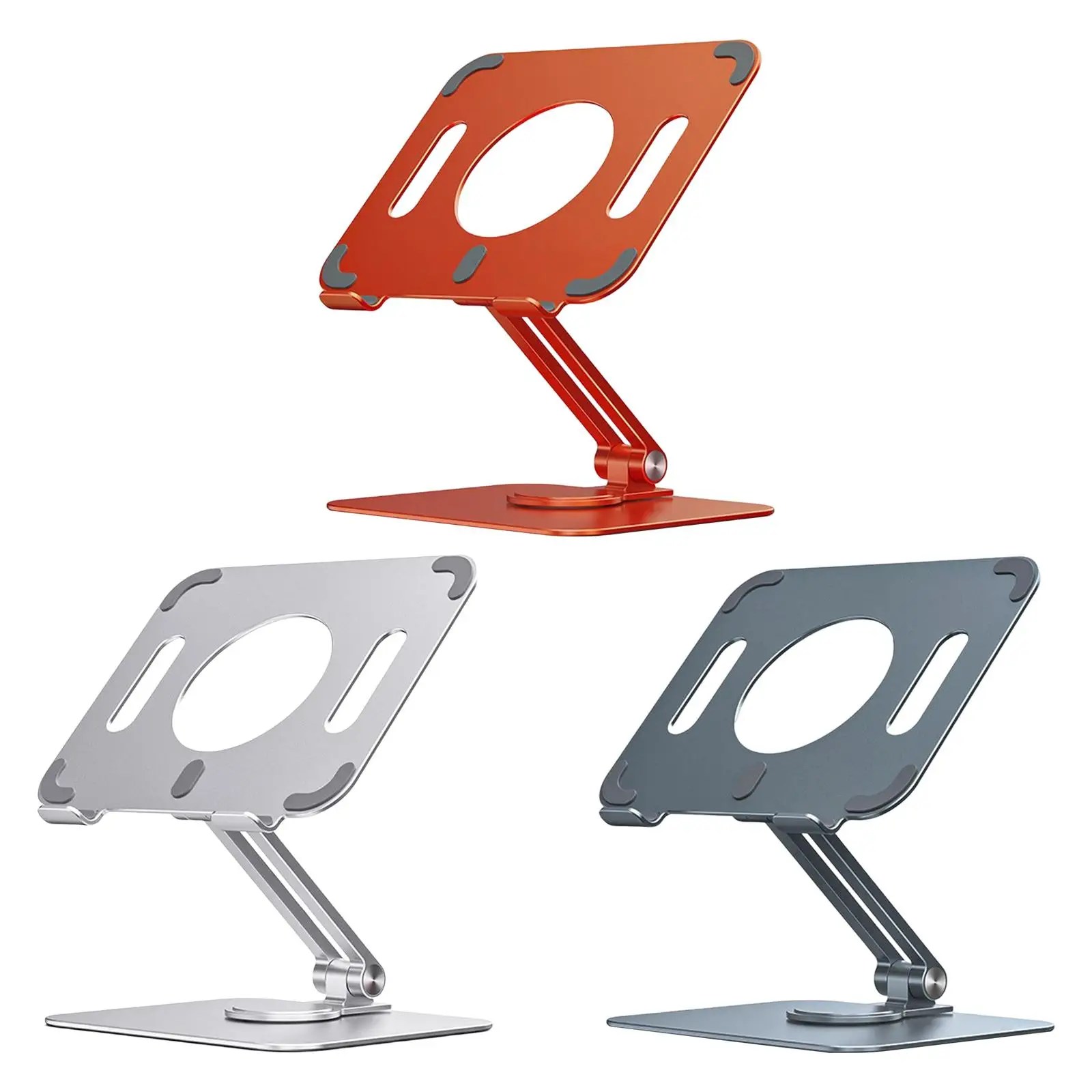 

Aluminum Alloy Tablet Stand 360° Rotating Desktop Mount Adjustable Laptop Riser Stand for iPad Smartphones Computer Office Home