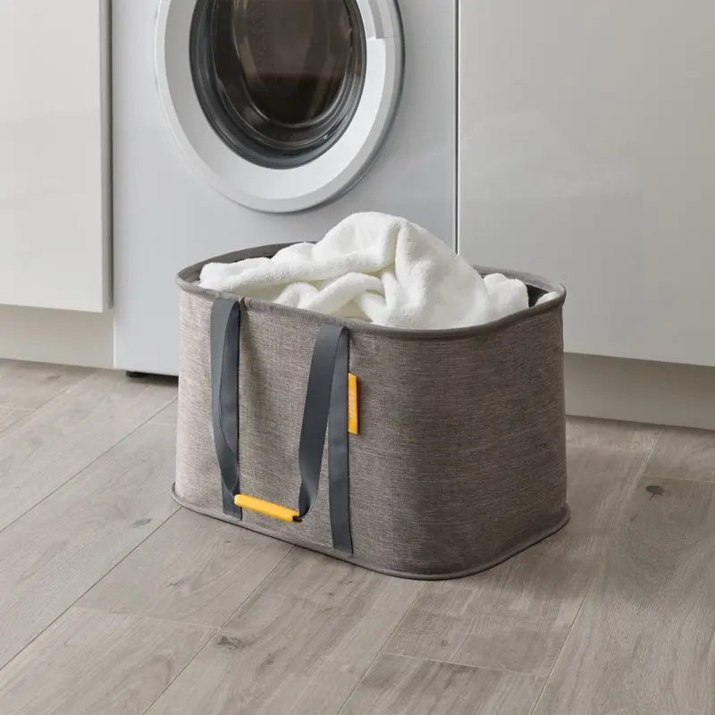 

Hold-All - Collapsible Folding 35L Washing Laundry Basket Bag, Durable Fabric, Moisture Resistant, Grey