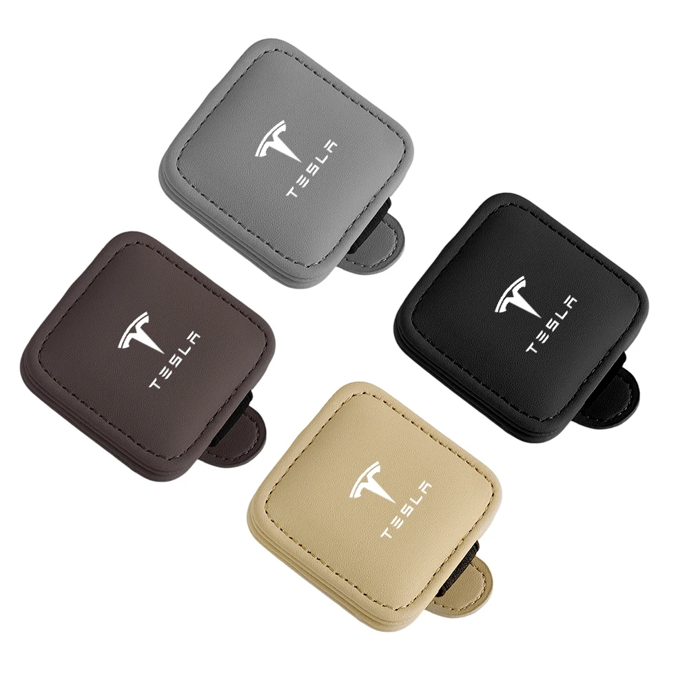 Автомобильные кожаные зажимы для очков солнцезащитный козырек фиксированный