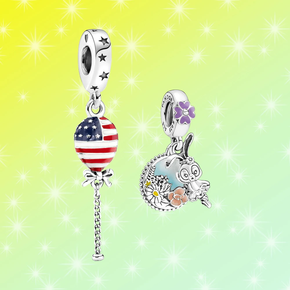 

Sparkling Cute Rabbit Shape Pendant 925 Silver Fit for Pandora Classic Making Luxury Feast Necklace Bracelet Woman Jewelry Gift