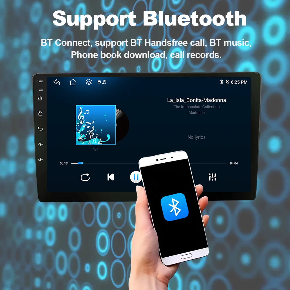 Мультимедийный плеер Bluetooth Carplay для Toyota Auris E150 2006-2012 с Wi-Fi Android OS GPS Navi 2 5D экран