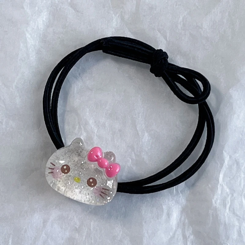 

9Pcs Sanrio Anime Kuromi Hairband Kawaii Hello Kitty My Melody Hair Ring Accessories Caertoon Cinnamoroll Headdress Girls Gift