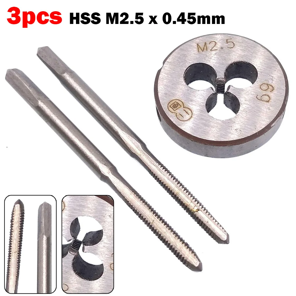 

Набор метчиков и матриц HSS M2,5 x 0,45 мм, 3 шт.