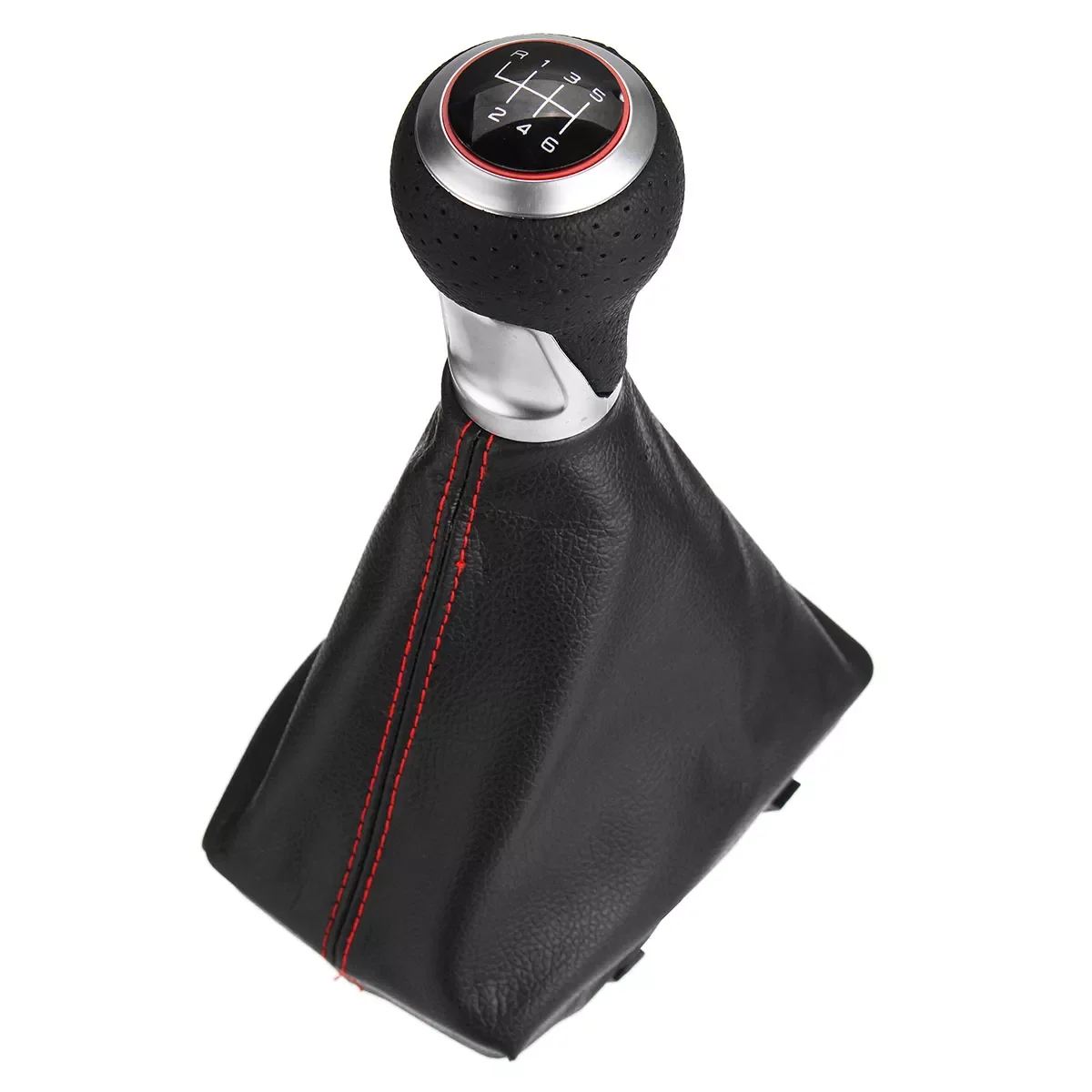 

6 Speed Car Manual Gear Shift Knob PU Leather Gaiter Boot Cover For Audi A4 S4 8K A5 8T Q5 8R S-Line 2007-2015