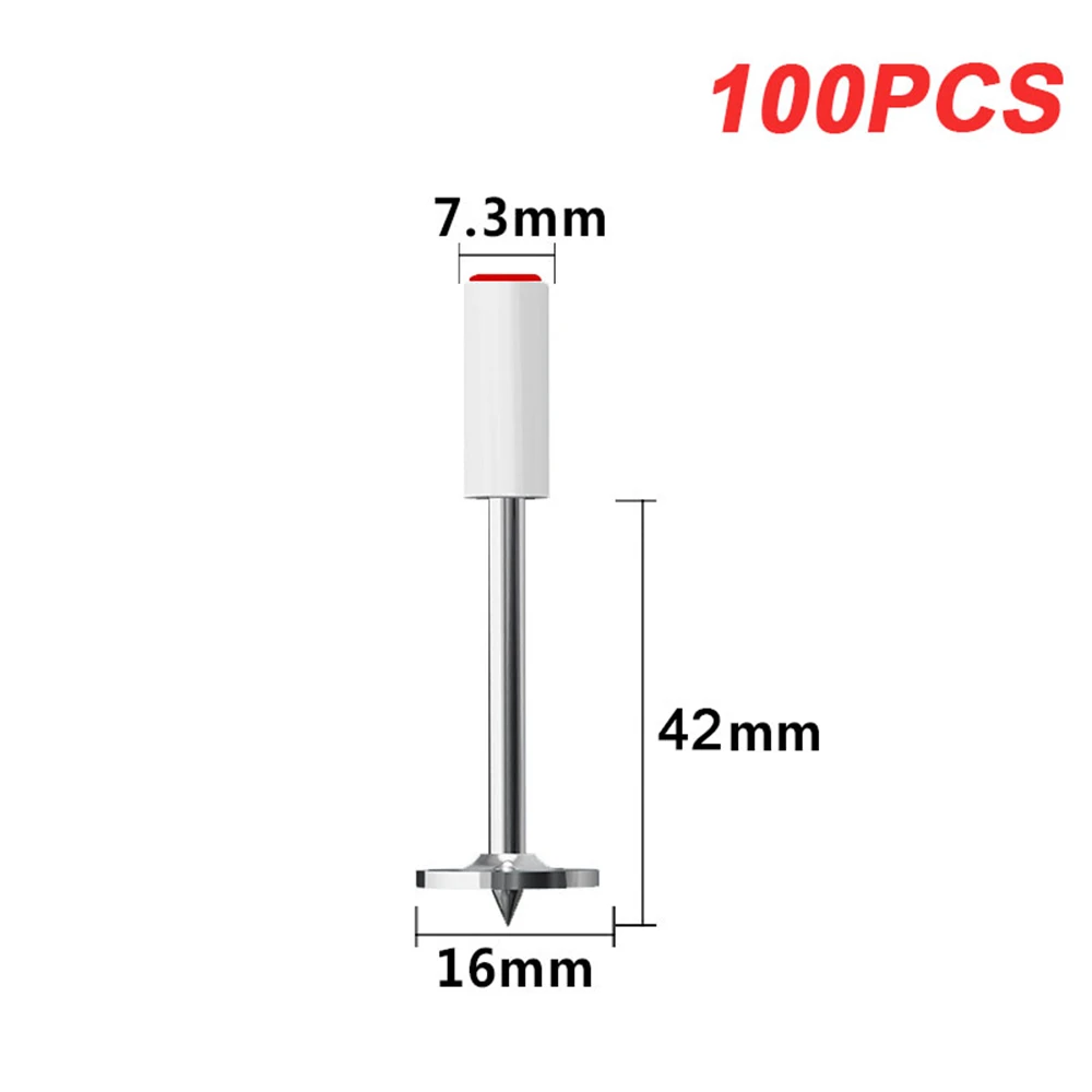 

100 шт. стальные круглые гвозди для ногтей, инструмент для крепления стен, устройство для закрепления стен, инструмент для крепления стен, устройство для крепления каналов, аксессуары для пистолета для ногтей