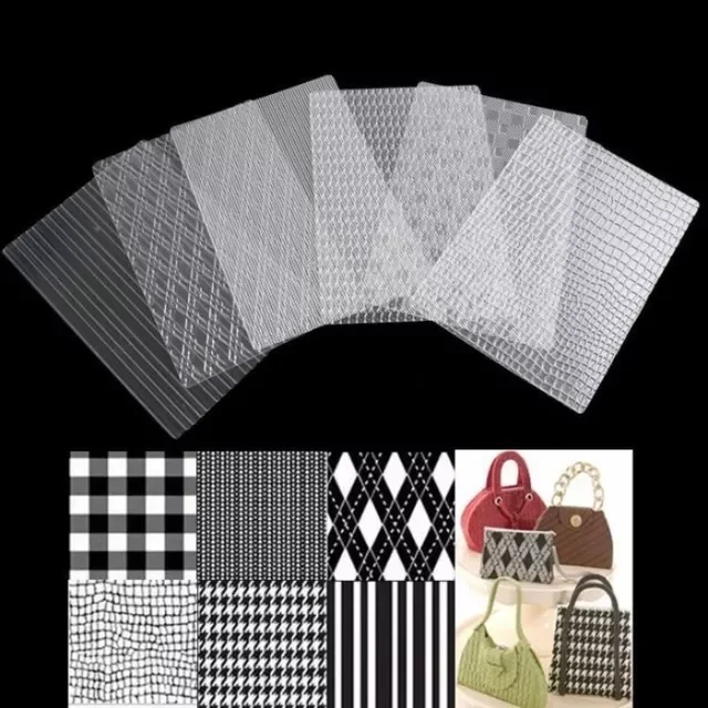 

2023NEW Transparent Texture Mat Sugar Craft Bag Stripe Cake Mold Border Decor Tools Printing Die 6Pcs