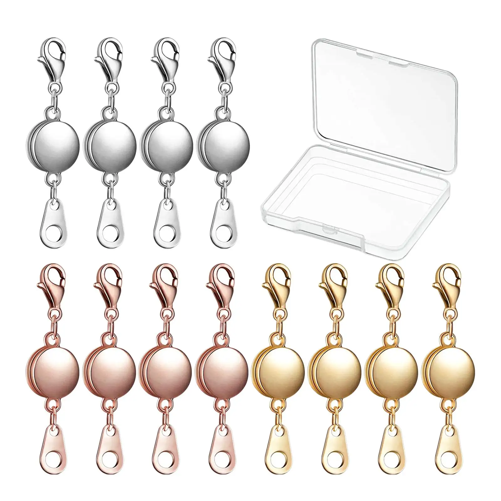 

12 Pieces Jewelry Clasp Round for Jewelry Making Mixed Colors