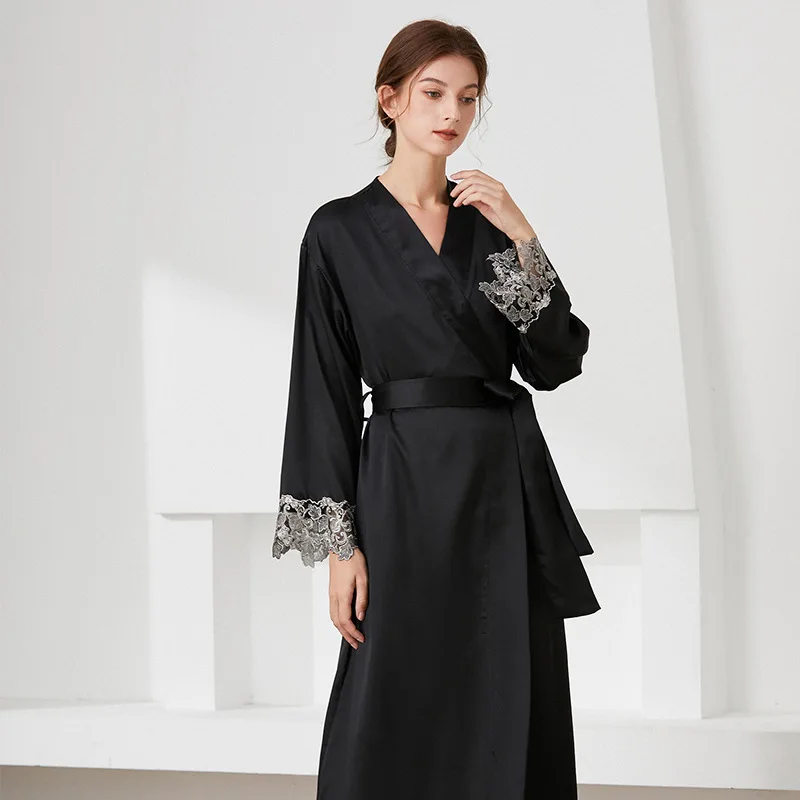 Silk Robes for Women New Silk Kimono Bathrobe Women Silk Bridesmaid Robes Sexy Satin Sleepwear Robe Ladies Dressing Gowns