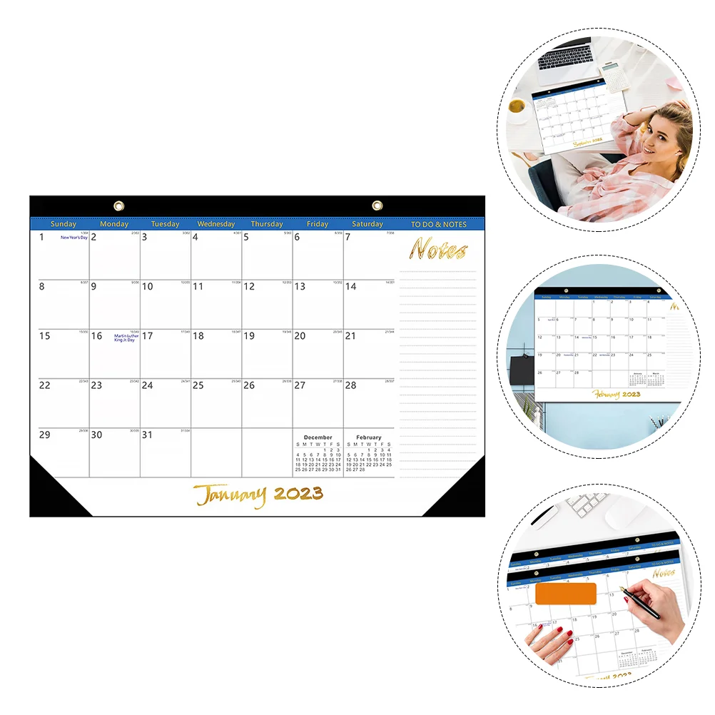 

Calendar 2023 Wall Desk Planner Monthly 2024 English Schedule Office Large 18 Desktop Months Memo Holiday Daily Small Family