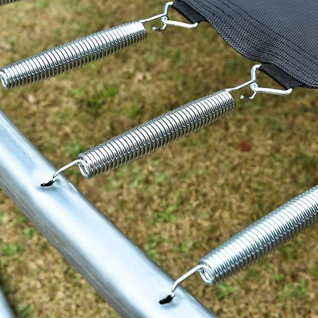 

Pack of 10 Trampoline Springs Steel Bounce Spring with T Hook Kit Kids Play Spare Parts Maintenance Accessories