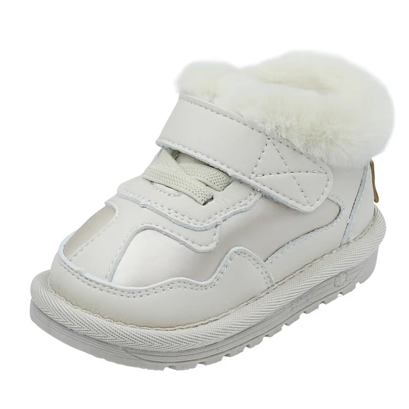 

Зимняя детская обувь, хлопковые ботинки для мальчиков и девочек, модные зимние ботинки для малышей, утепленная теплая детская обувь для первых шагов SXX046